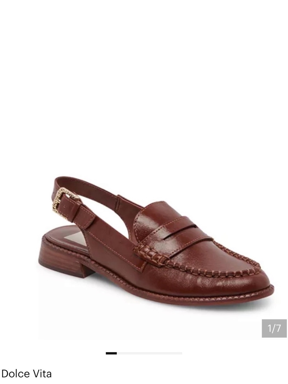 Dolce Vita Hardi Brown Leather Slingback Loafer